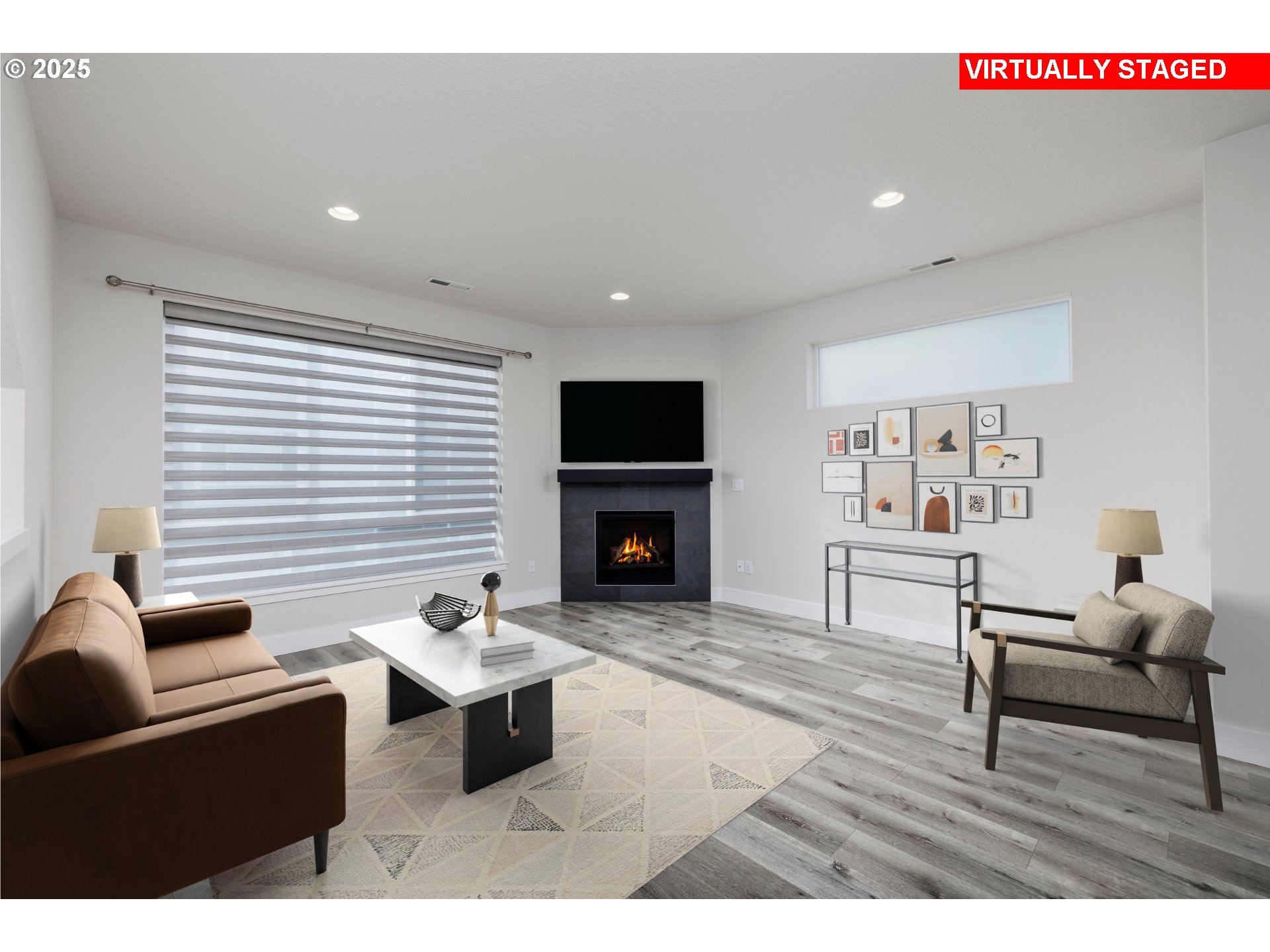 961 Southwest Stellar Terrace Beaverton, OR 97005 - Photo 7 of 25 a living room with furniture and a fireplace