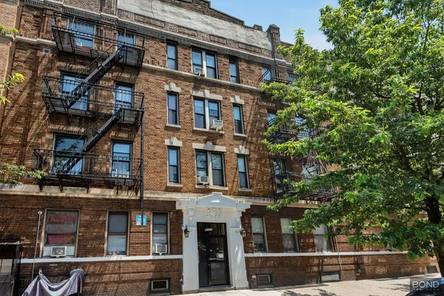 a front view of a building