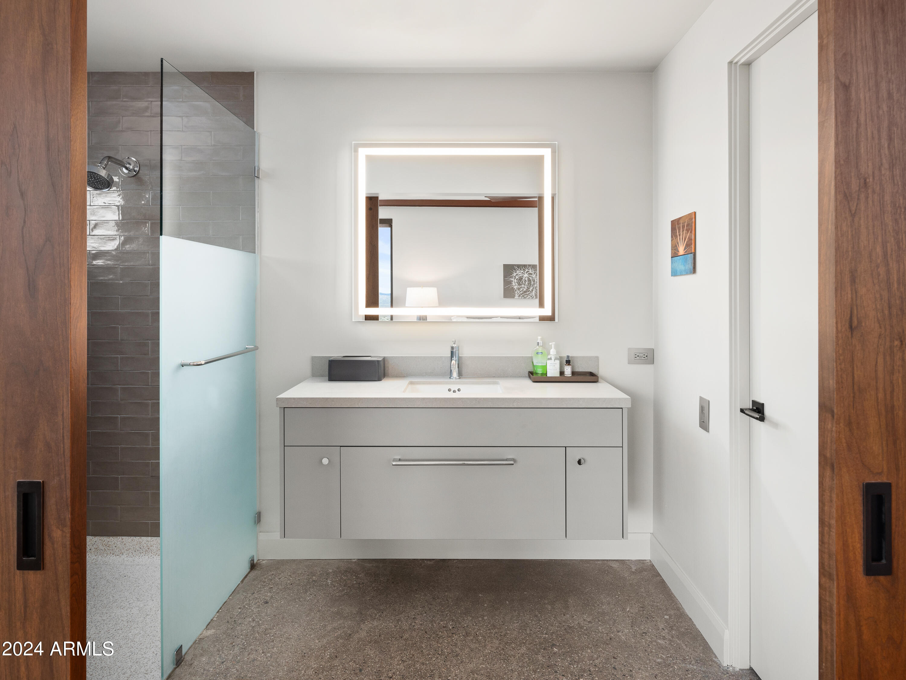 15310 North Sandy Bluff Road Fort McDowell, AZ 85264 - Photo 33 of 58 a bathroom with a sink vanity and a mirror