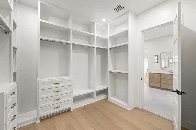 a view of closet area