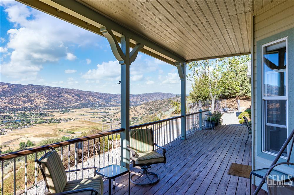 Undisclosed Address Tehachapi, CA 93561 - Photo 49 of 62 a view of a balcony with lake view and a ocean view