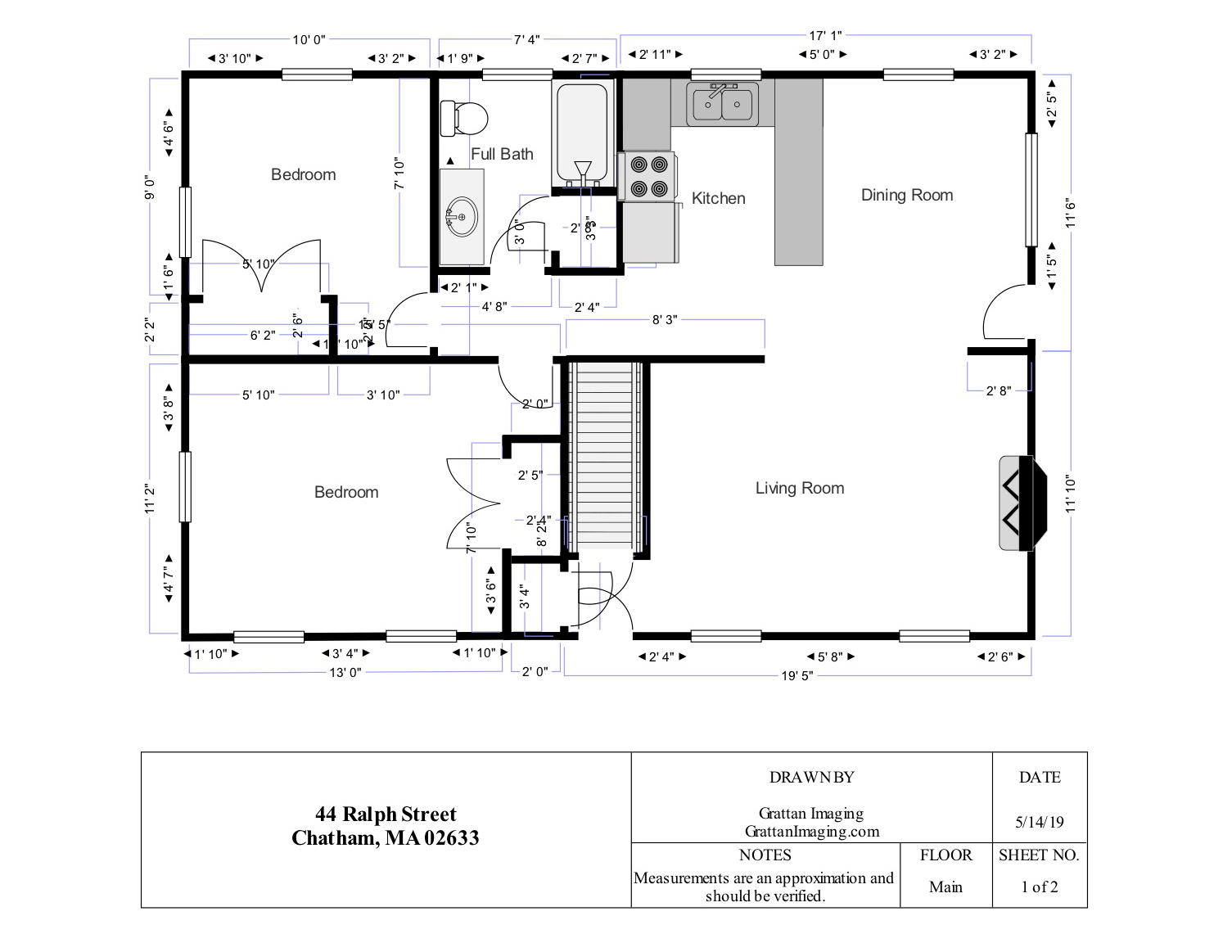 44 Ralph Street Chatham, MA 02633 - Photo 22 of 23 First Floor Plan