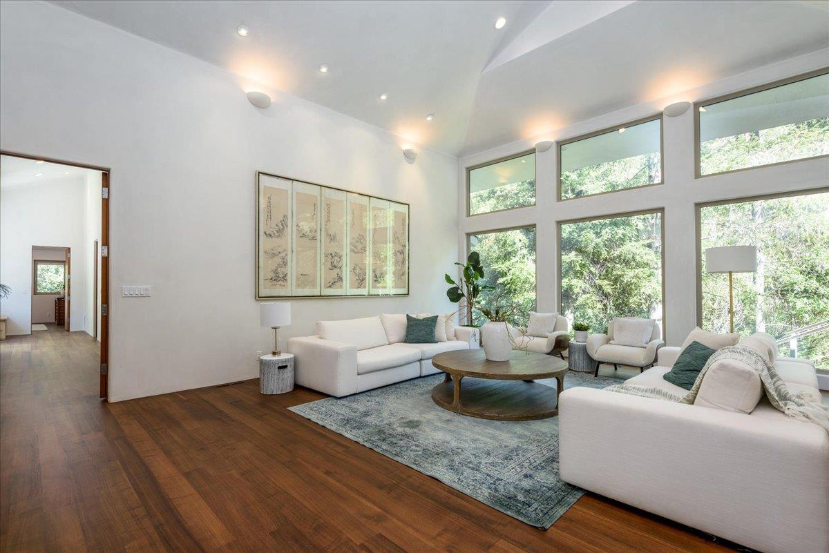 16345 Sanborn Road Saratoga, CA 95070 - Photo 4 of 31 a living room with furniture and wooden floor