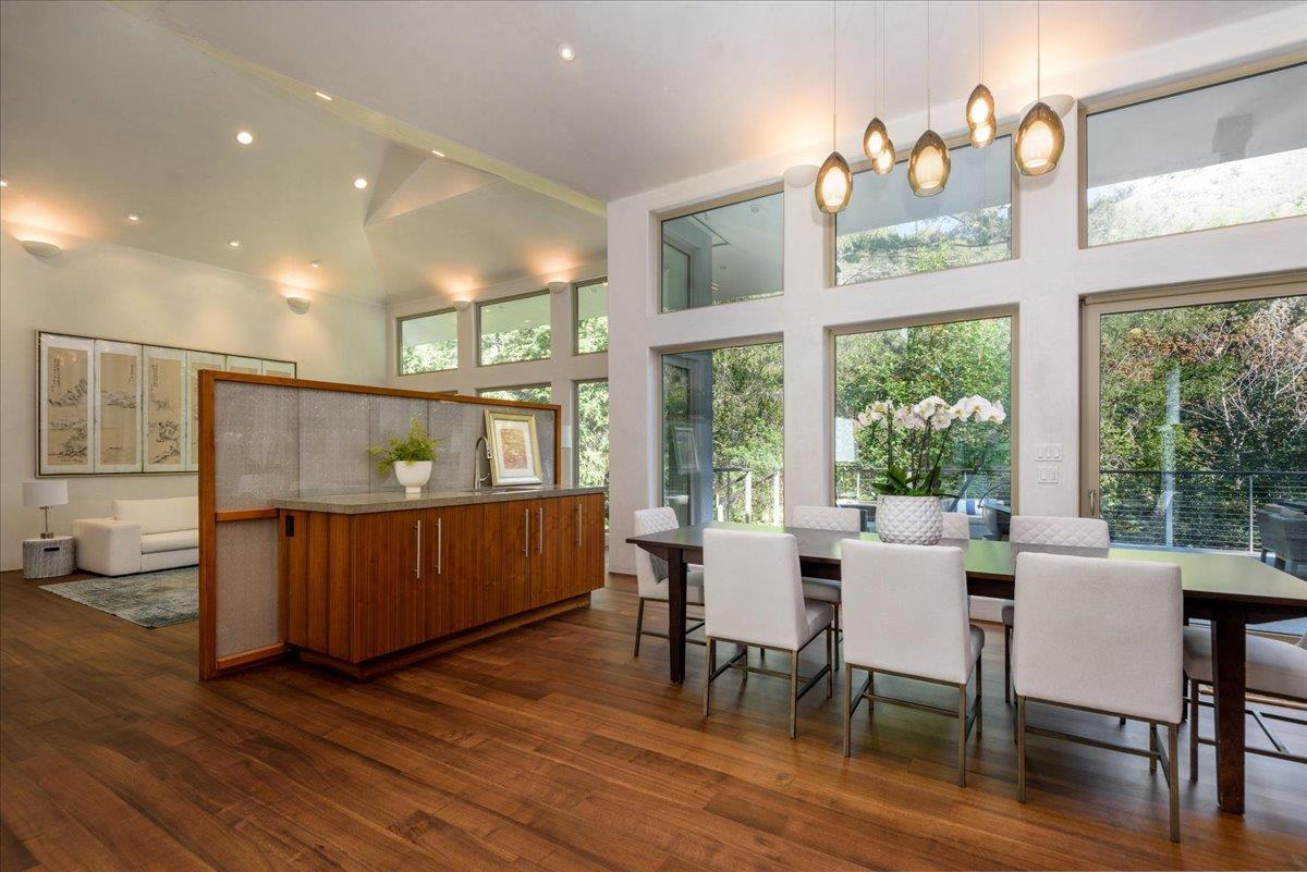 16345 Sanborn Road Saratoga, CA 95070 - Photo 7 of 31 a view of a dining room with furniture window and wooden floor