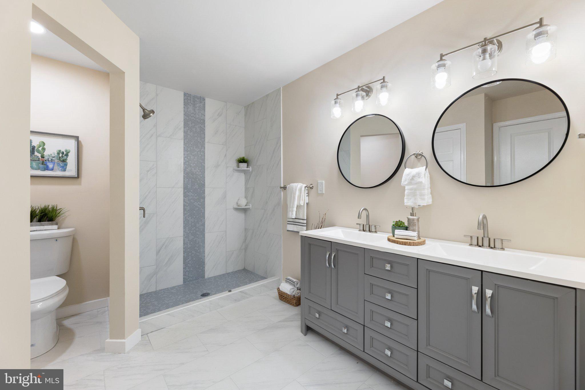 3215 Edgewood Road Kensington, MD 20895 - Photo 30 of 37 Sleek modern bathroom oasis.
