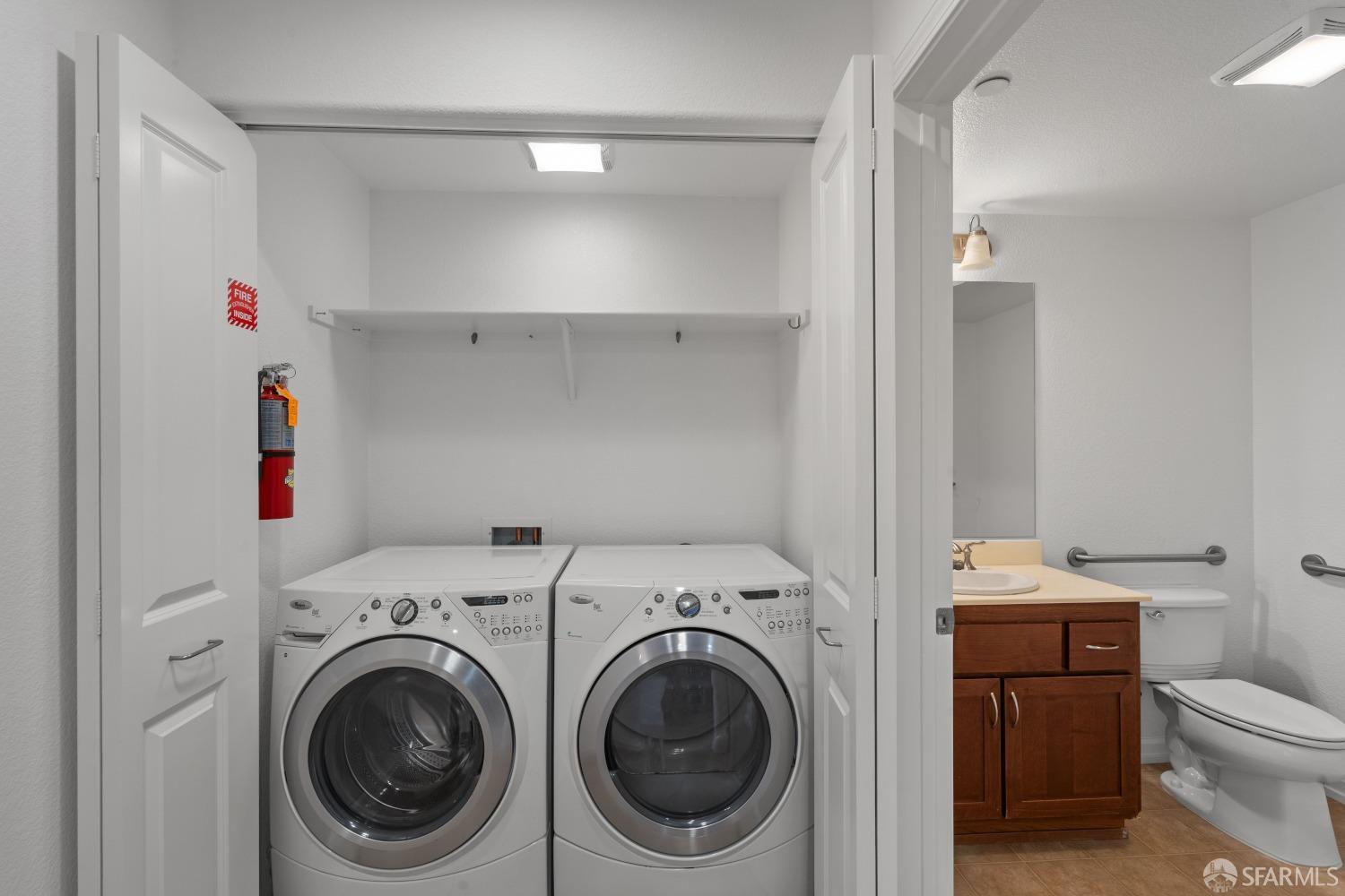 1353 El Camino Real Millbrae, CA 94030 - Photo 10 of 25 a view of a hallway with washer and dryer