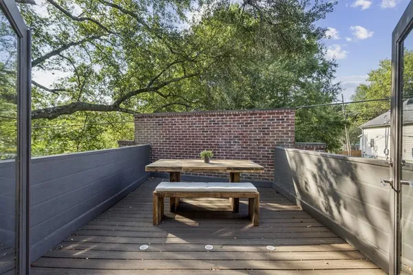 a view of outdoor space with seating