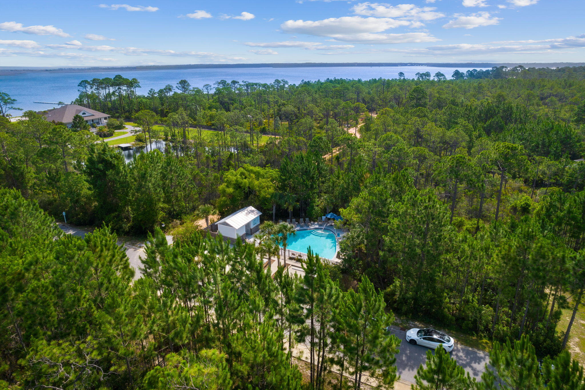 672 Alderberry Road Santa Rosa Beach, FL 32459 - Photo 21 of 24 a view of a lake with a yard
