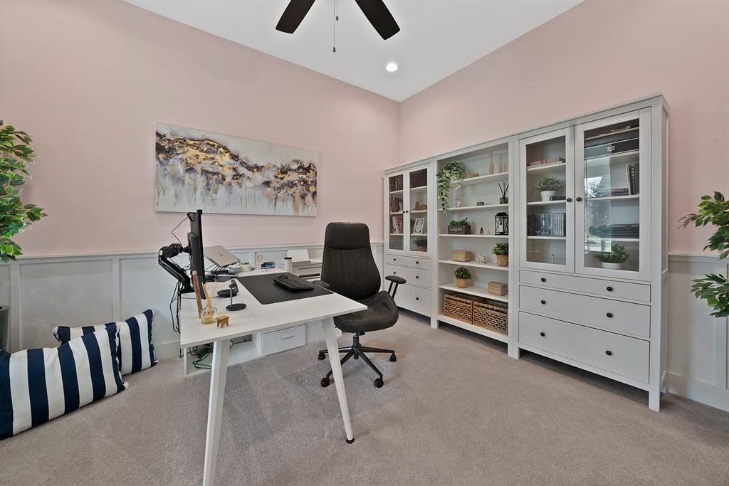 1010 Adair Road Prosper, TX 75078 - Photo 7 of 39 a view of a workspace with furniture and a window