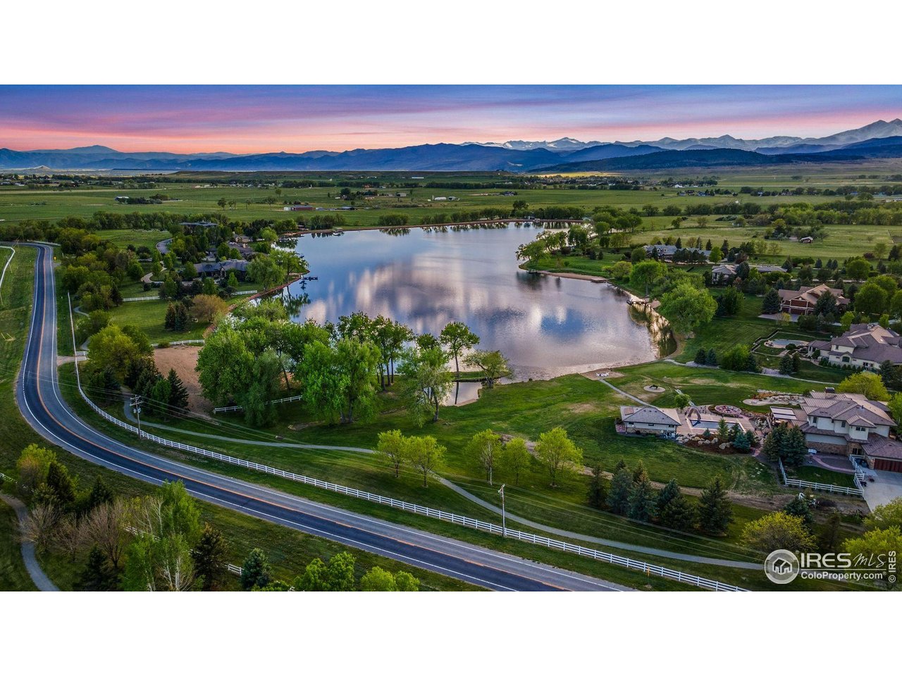 9715 Meadow Ridge Lane Longmont, CO 80504 - Photo 15 of 23 Aerial view of Crystal Lake from lot.