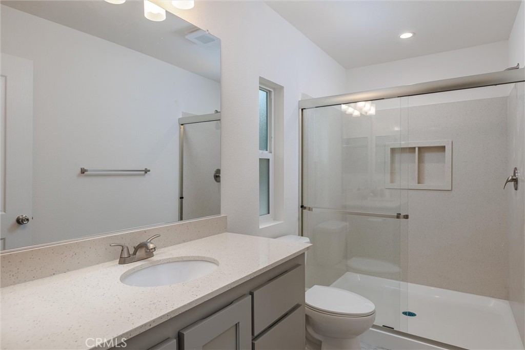 1255 Orcutt Road, Unit A11 San Luis Obispo, CA 93401 - Photo 21 of 22 a bathroom with a sink a toilet and shower