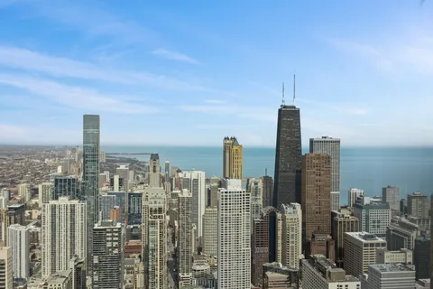 an aerial view of city