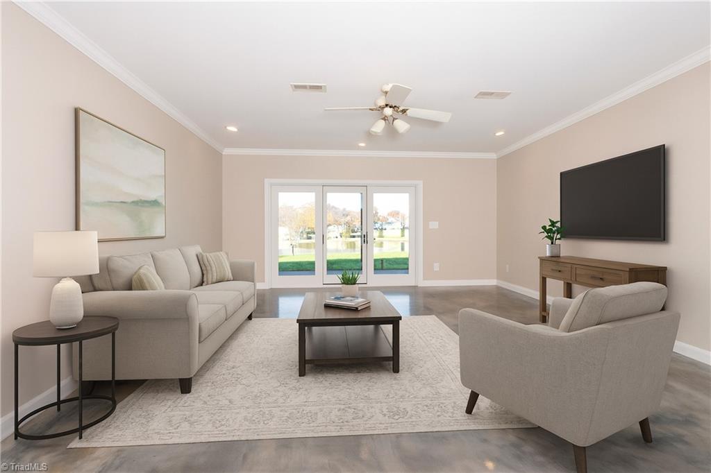 1851 Waterford Pointe Road Lexington, NC 27292 - Photo 32 of 49 Lower level Den virtually staged