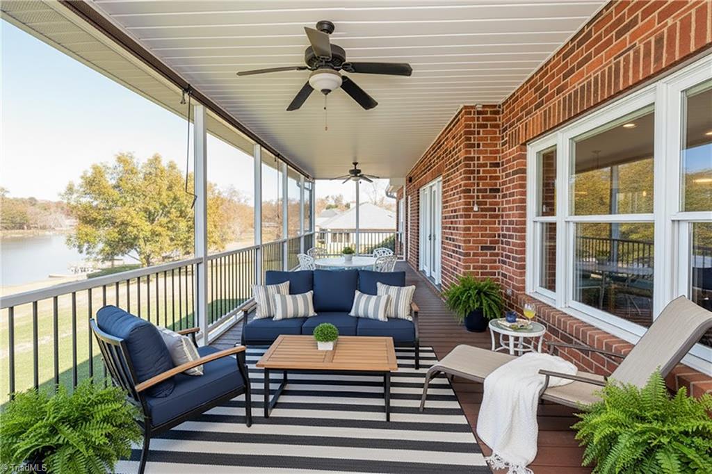 1851 Waterford Pointe Road Lexington, NC 27292 - Photo 44 of 49 Screened porch virtually staged