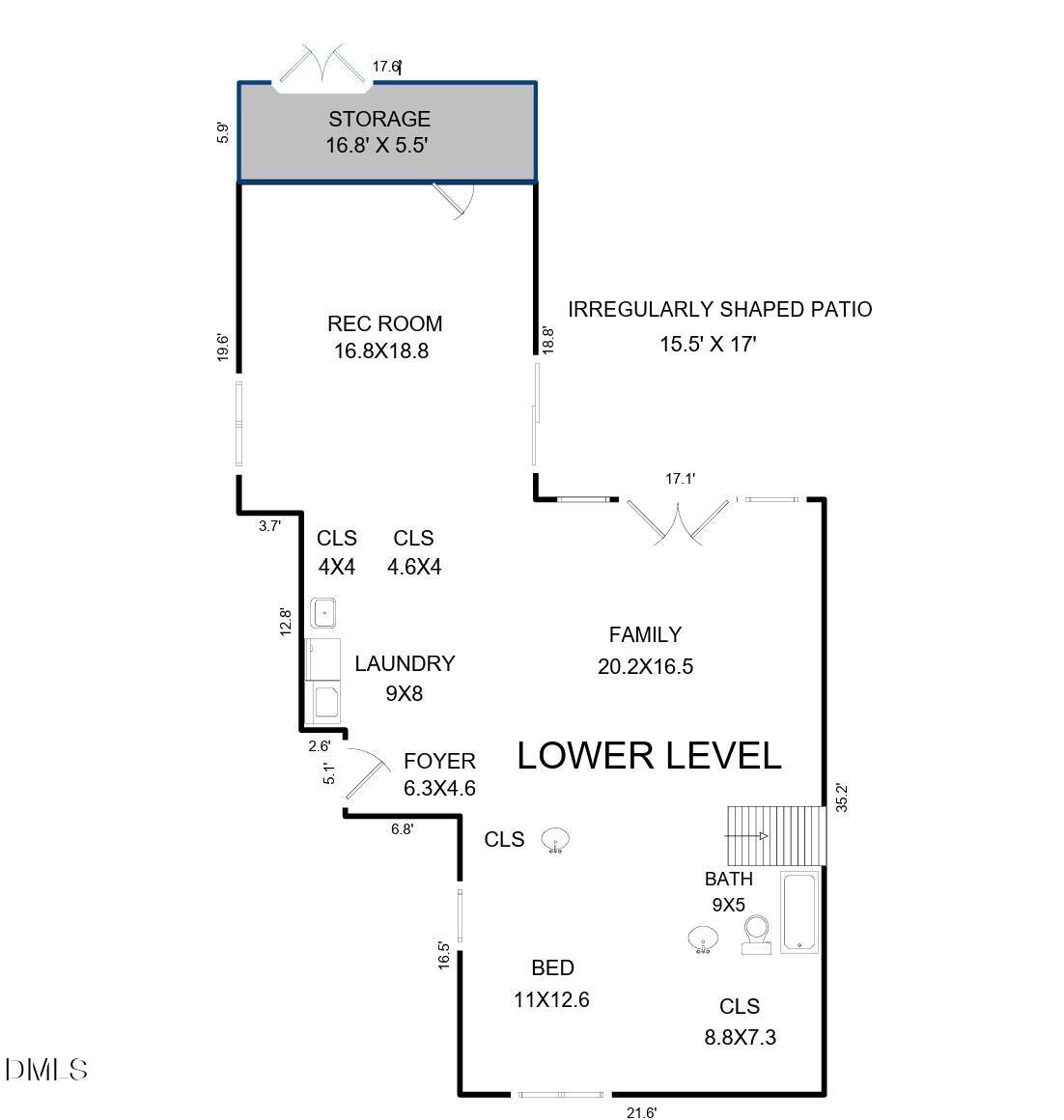 6804 Woodhaven Court Raleigh, NC 27615 - Photo 41 of 41 Floor Plan Screen Shot_Lower Level