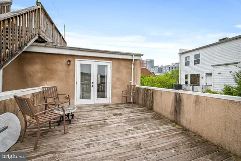 a view of balcony with city view