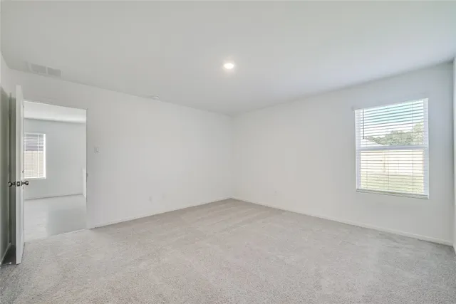 an empty room with a window