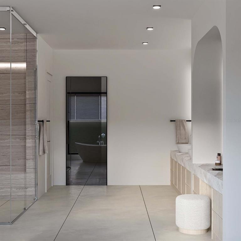 9662 Blandford Road Orlando, FL 32827 - Photo 16 of 22 a bathroom with a sink a toilet and shower