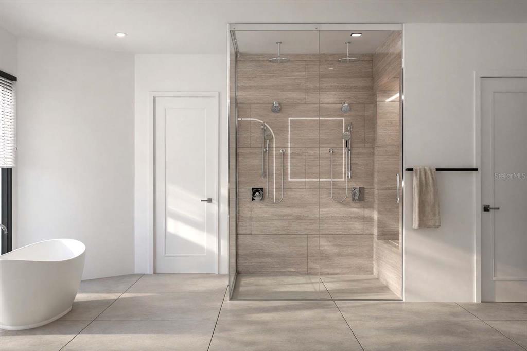 9662 Blandford Road Orlando, FL 32827 - Photo 17 of 22 a bathroom with a granite countertop shower and a toilet