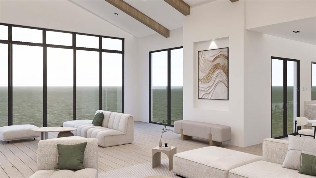 9662 Blandford Road Orlando, FL 32827 - Photo 6 of 22 a living room with furniture and a floor to ceiling window