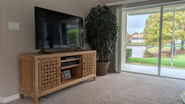 a view of an entryway with garden