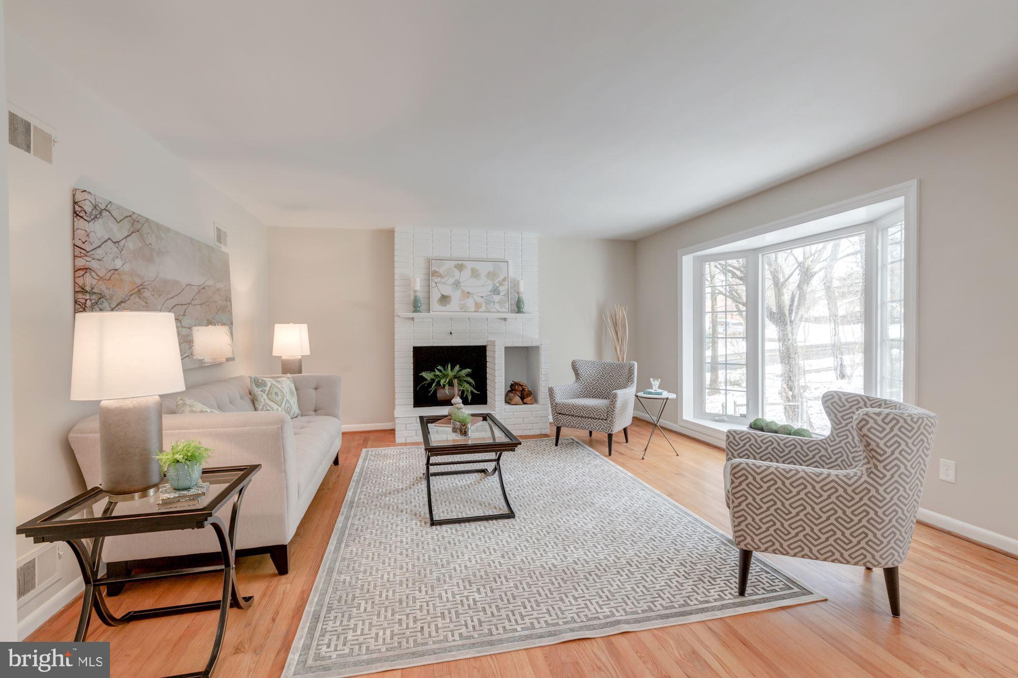 3401 Prince William Drive Fairfax, VA 22031 - Photo 14 of 33 Living Room with wood burning fireplace