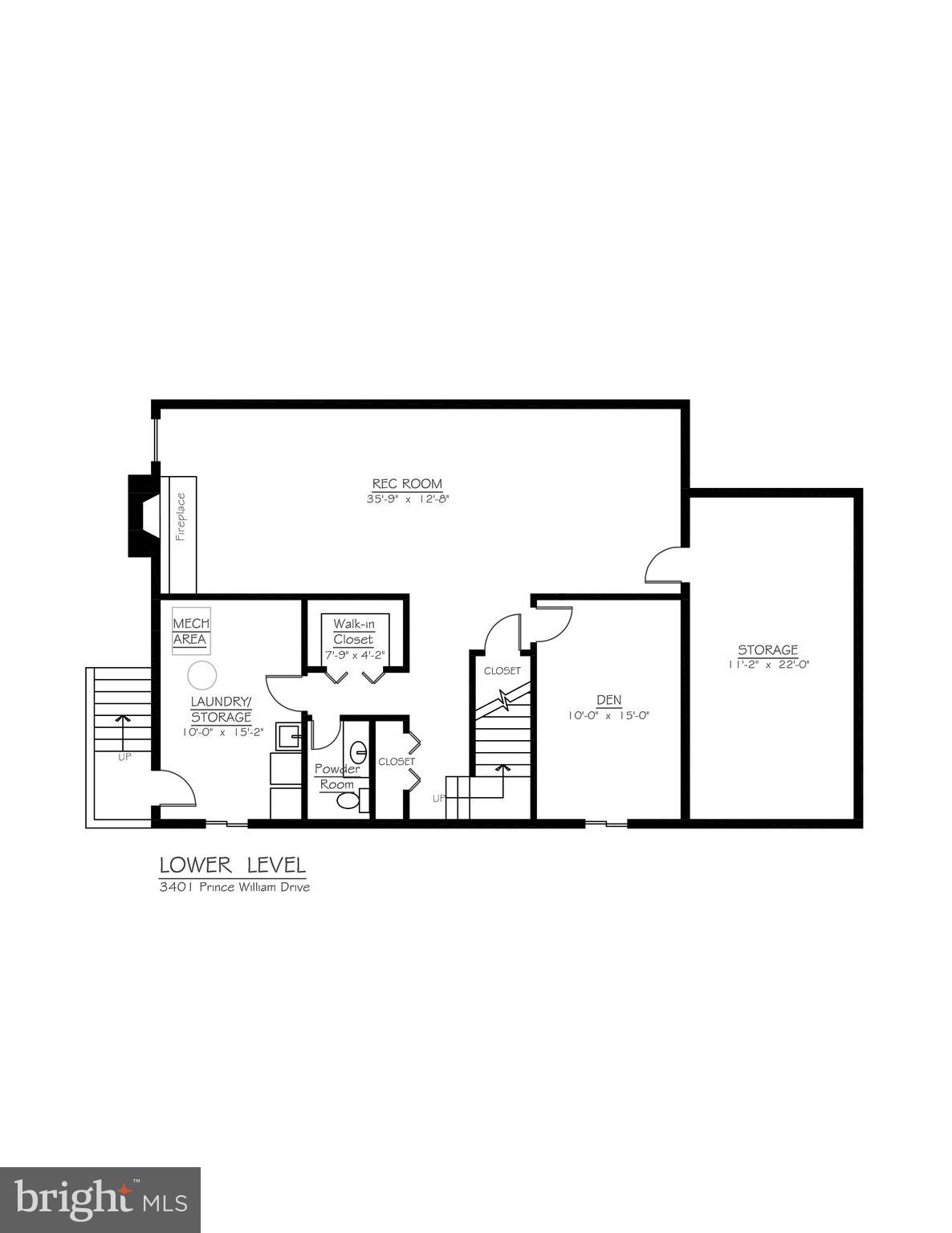 3401 Prince William Drive Fairfax, VA 22031 - Photo 33 of 33 Floorplan Upper
