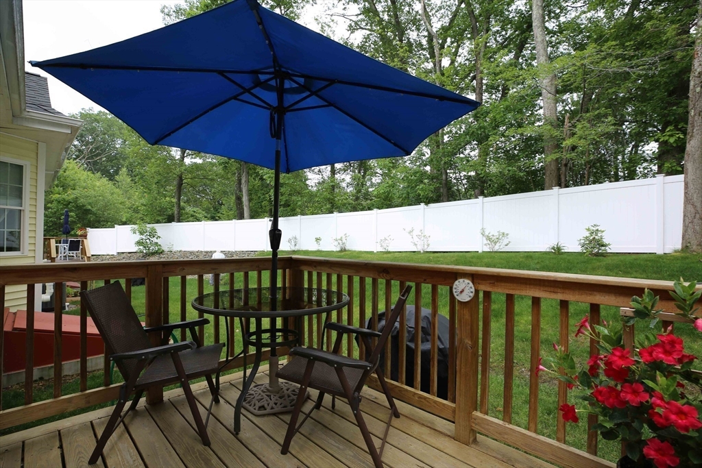 67 Cobblestone Lane, Unit 63 Worcester, MA 01606 - Photo 34 of 38 a view of a deck with furniture and wooden deck