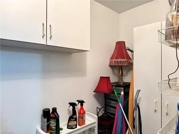 a room with storage and utility