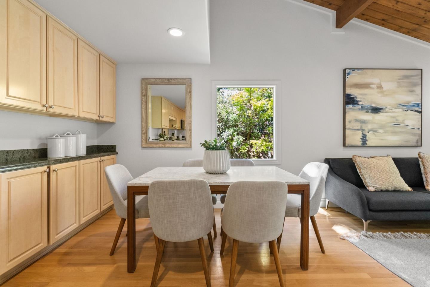 886 Berkeley Avenue Menlo Park, CA 94025 - Photo 11 of 46 a view of a dining room with furniture and a window