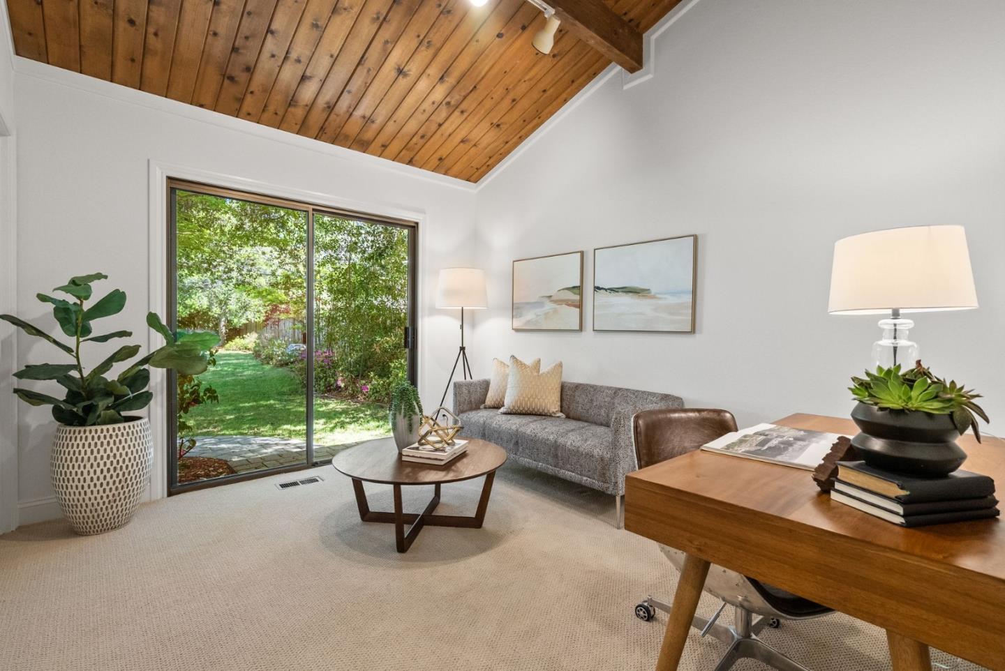 886 Berkeley Avenue Menlo Park, CA 94025 - Photo 21 of 46 a living room with furniture and a potted plant