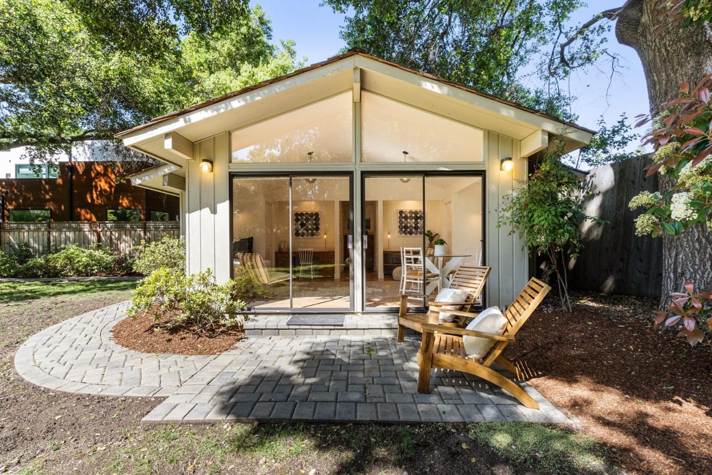 886 Berkeley Avenue Menlo Park, CA 94025 - Photo 33 of 46 a view of a house with backyard sitting area and garden