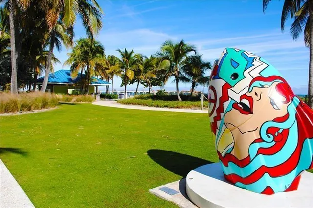 a view of an outdoor space and swimming pool