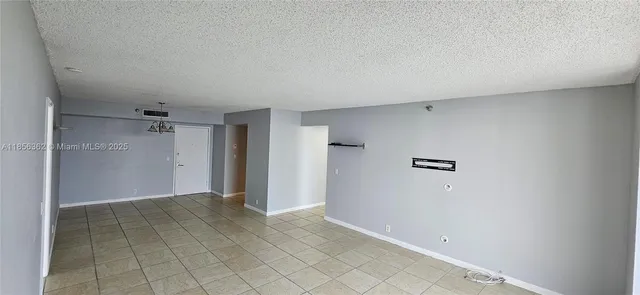 a view of a big room with closet and windows