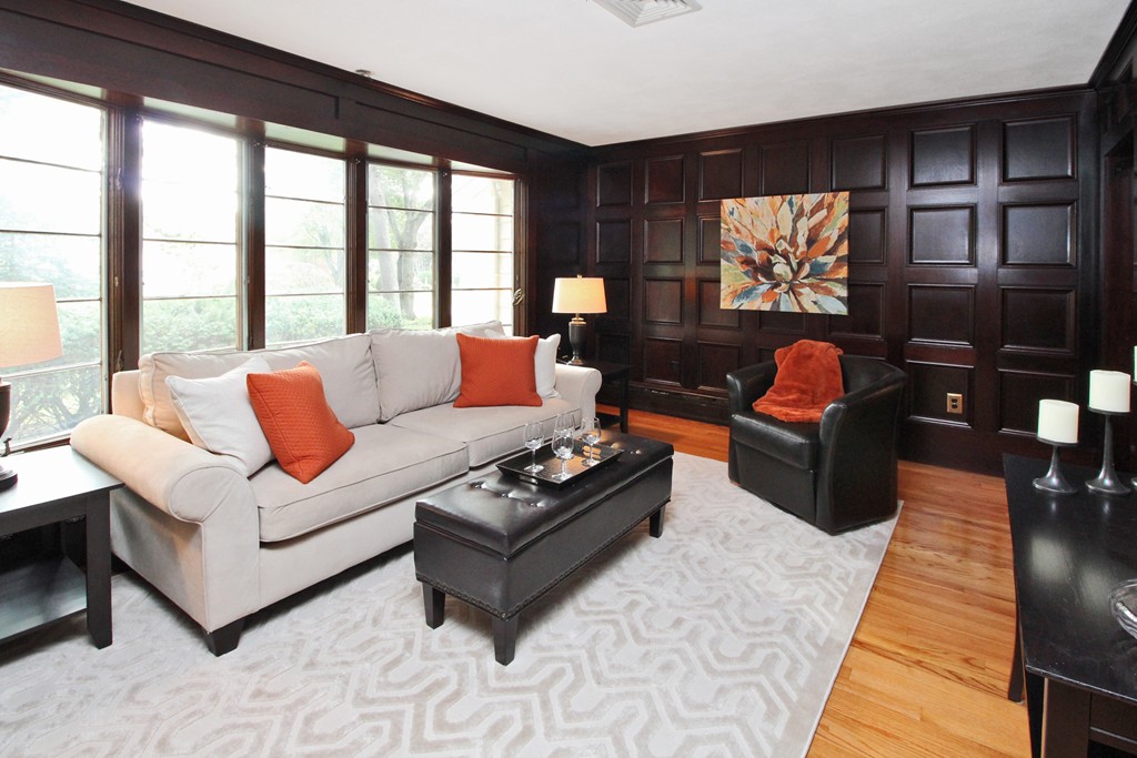 83 Spring Valley Road Belmont, MA 02478 - Photo 13 of 30 a living room with furniture and a flat screen tv