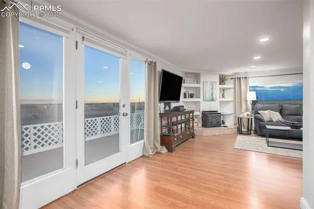 a bedroom with furniture and a bed