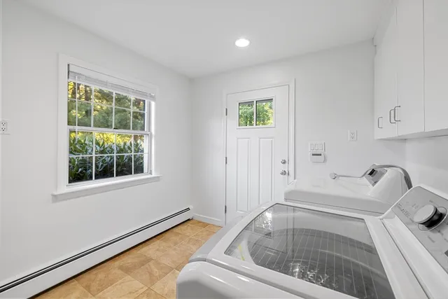 a bathroom with a tub