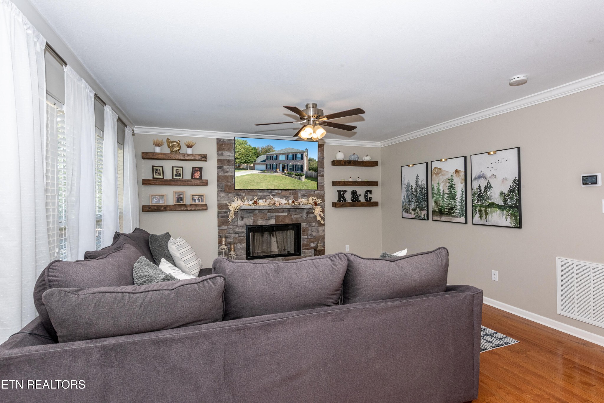 1600 Legacy Park Road Knoxville, TN 37922 - Photo 14 of 58 a living room with furniture and a fireplace