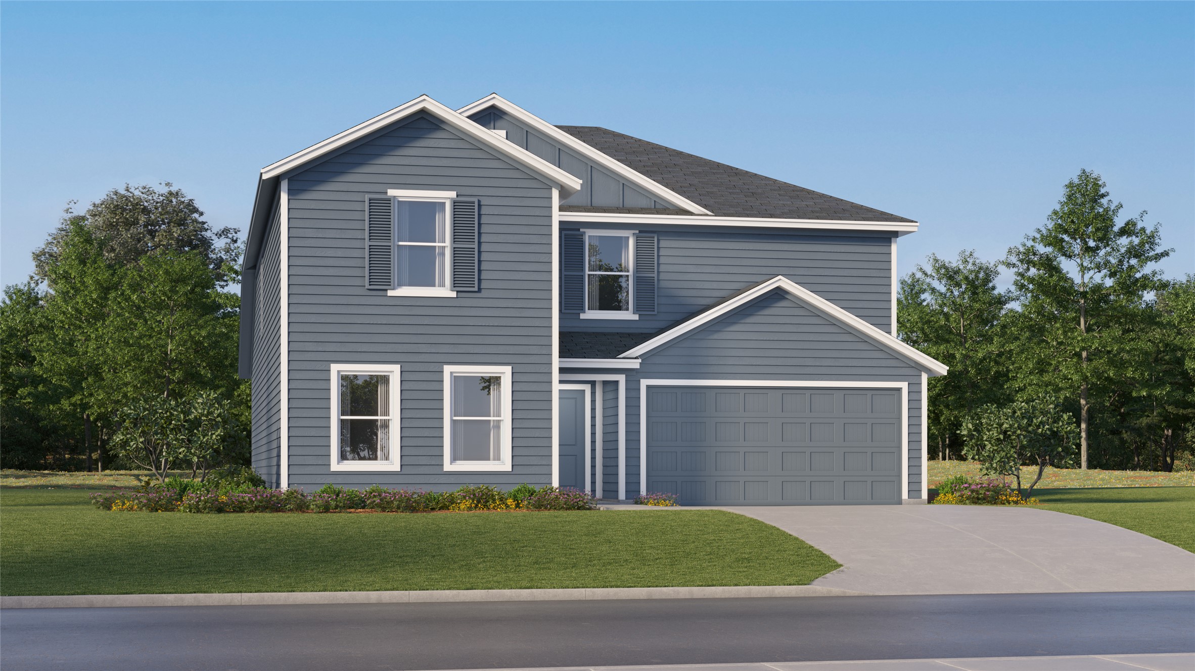 309 Stratus Lane Hutto, TX 78634 - Photo 1 of 37 a front view of a house with a garden