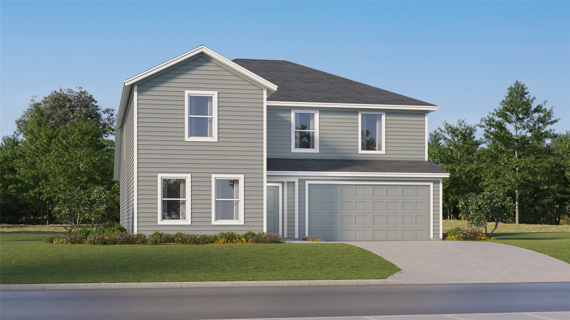 309 Stratus Lane Hutto, TX 78634 - Photo 7 of 37 a front view of a house with a garden
