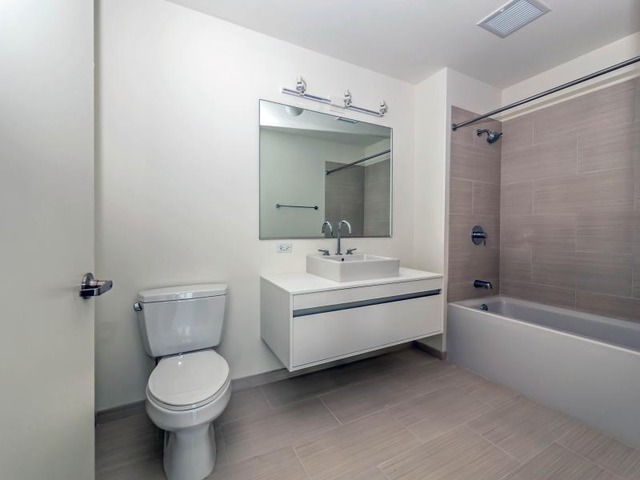 1345 South Wabash Avenue, Unit 902 Chicago, IL 60605 - Photo 5 of 10 a bathroom with a sink toilet and shower