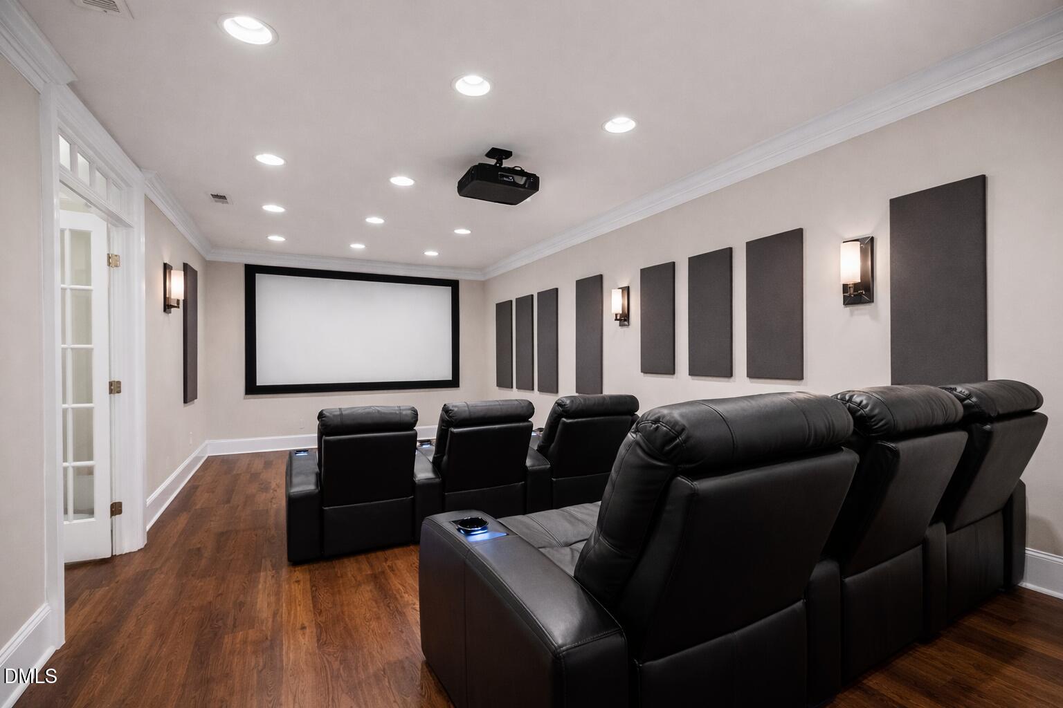 1525 Eglantyne Court Raleigh, NC 27613 - Photo 76 of 105 Elegant home theater with cozy seating