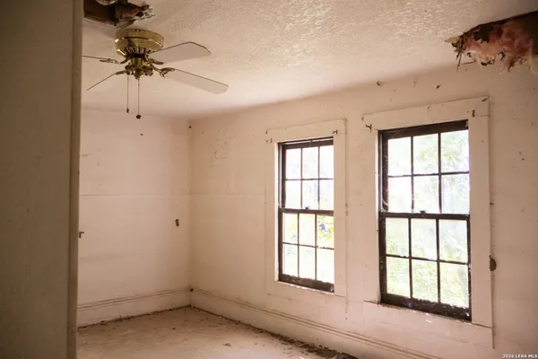 an empty room with a window