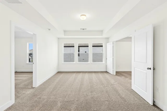 an empty room with a window