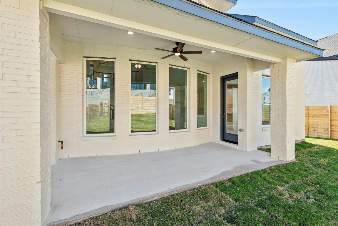 1520 Rodeo Ridge Drive Georgetown, TX 78628 - Photo 24 of 29 View of patio with a ceiling fan