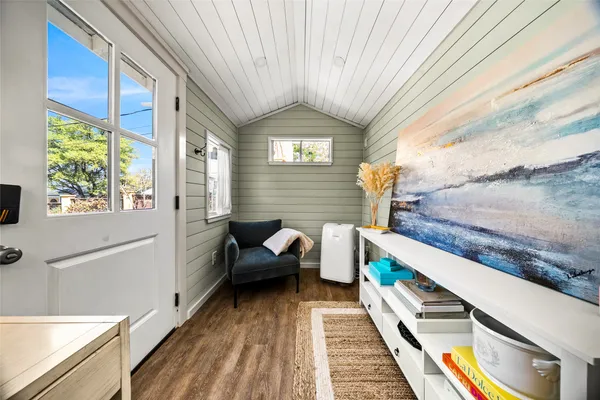 a very nice looking room with a large window