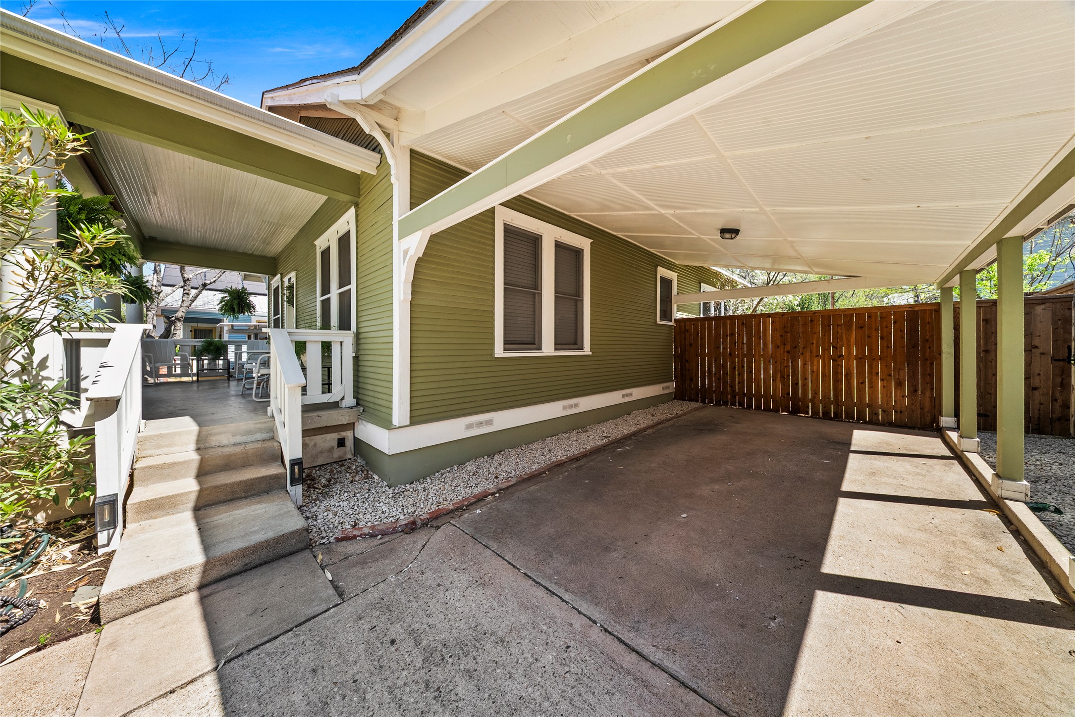 1809 Nickerson Street Austin, TX 78704 - Photo 31 of 31 a view of backyard with outdoor seating and stairs