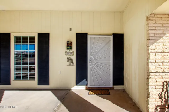 a front view of a house with windows