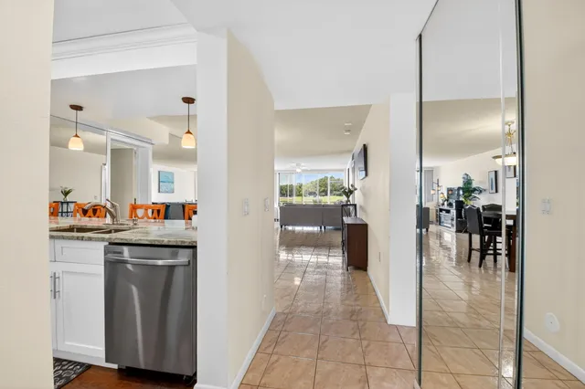 a view of a dining area with furniture