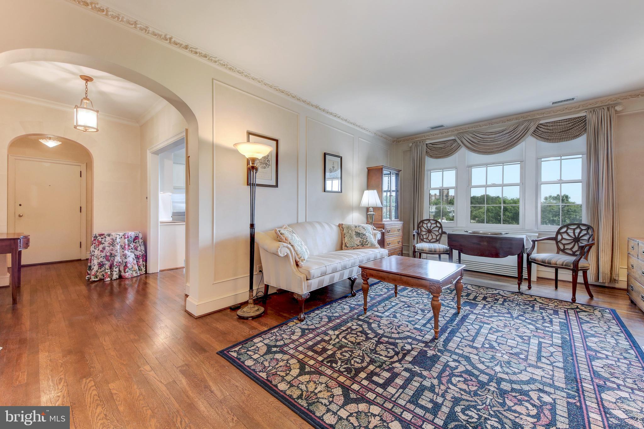 3000 Tilden Street Northwest, Unit 503I Washington, DC 20008 - Photo 5 of 60 Custom panel moldings & intricate crown moldings